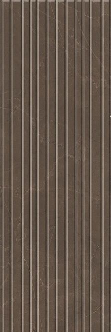 Керамическая плитка низида коричневый структура обрезной 12096r 25x75