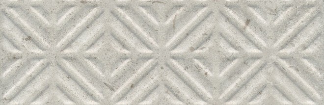 Керамическая плитка Бордюр Карму серый светлый обрезной 9,6x30