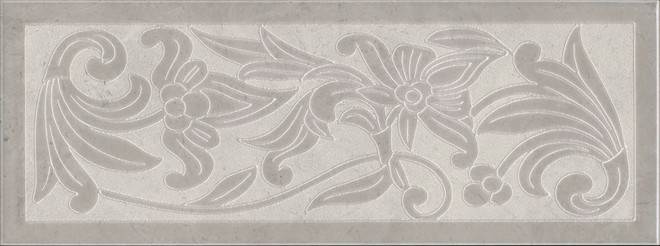 Керамическая плитка Декор Монсанту 4 серый светлый 15x40