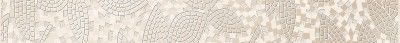 Керамическая плитка дубай бордюр светло-бежевый листья 5,4x50