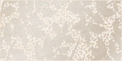 Керамическая плитка дубай декор 2 листья бежевый 25x50