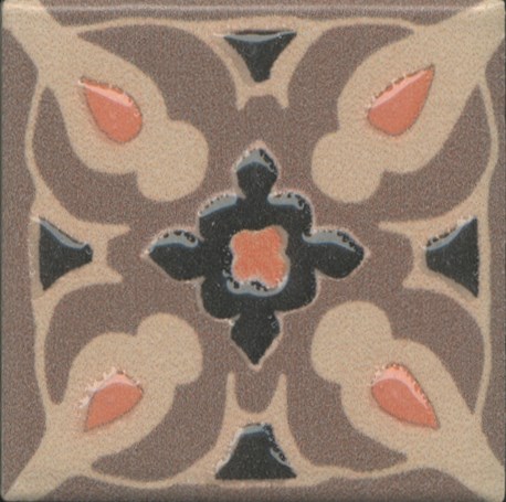 Керамическая плитка вставка анвер 11 коричневый 4,85x4,85