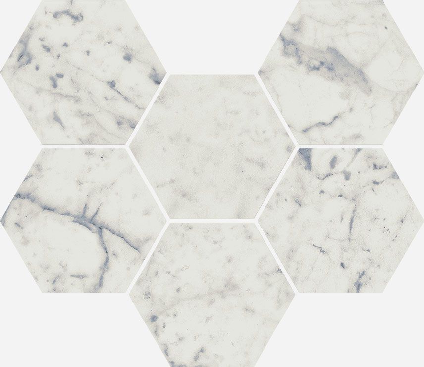 Мозаика Italon Charme Extra Carrara Hexagon 25x29
