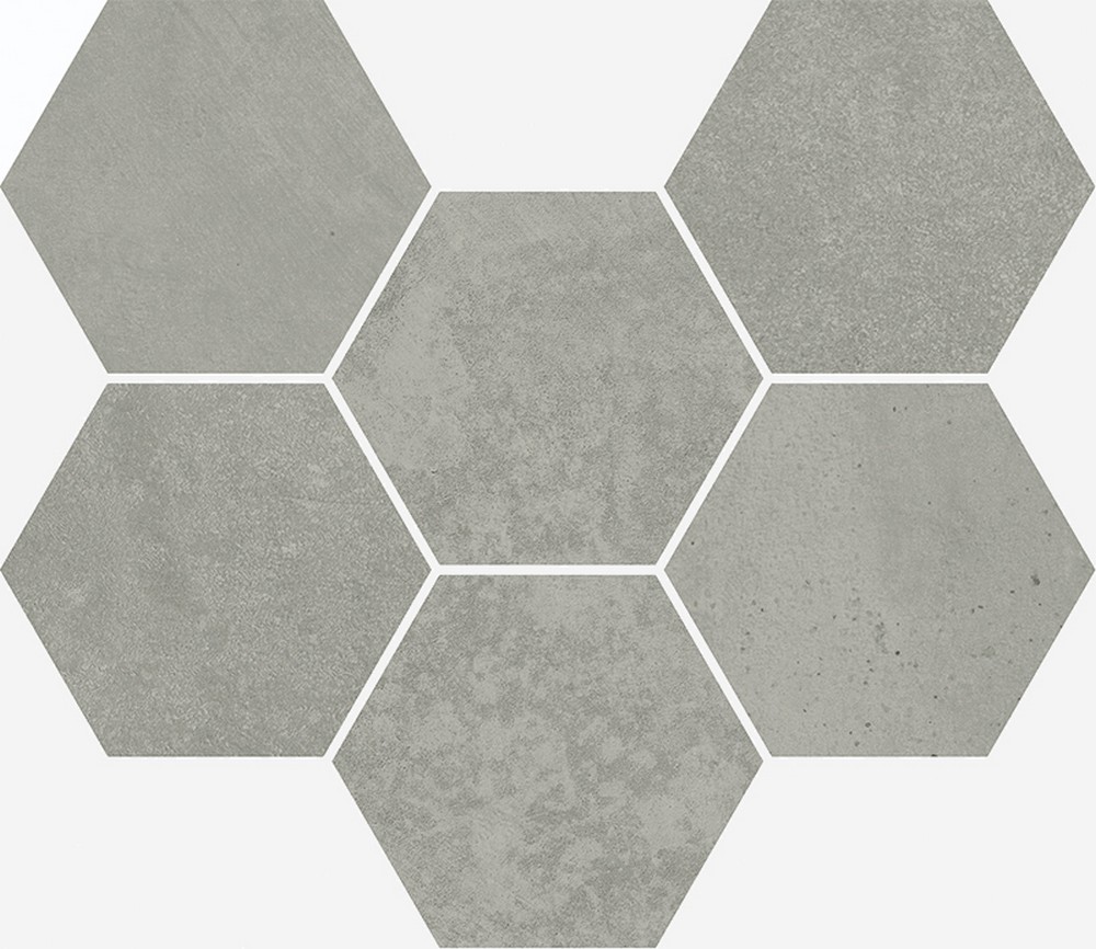 Мозаика Italon Terraviva Grey Hexagon 25x29