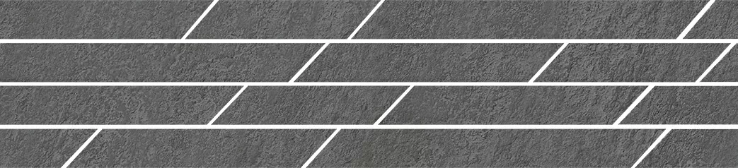 Керамическая плитка Бордюр kerama marazzi sg144\005t Гренель серый темный мозаичный 9.8x46.8