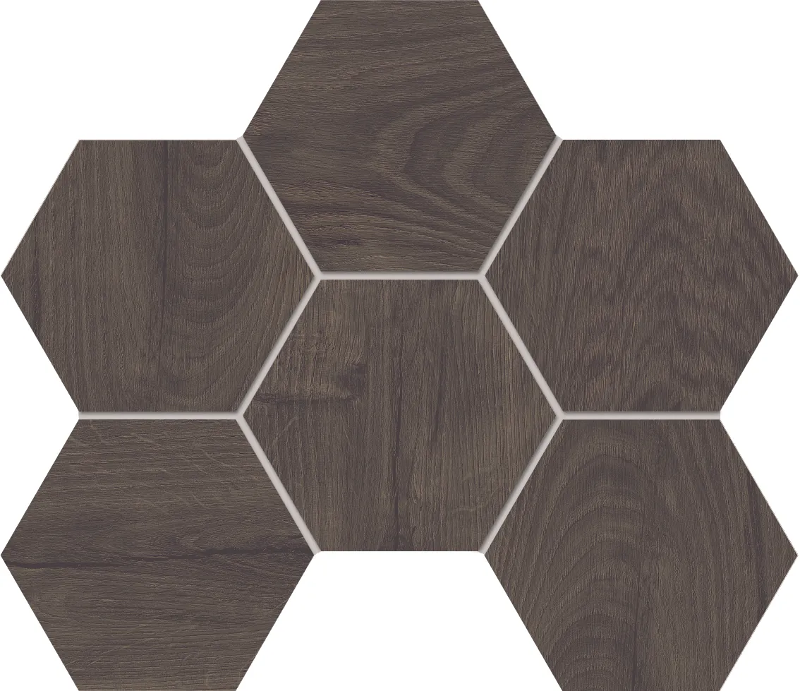 Мозаика estima si04 ametis selection hexagon walnut коричневый 25x28.5
