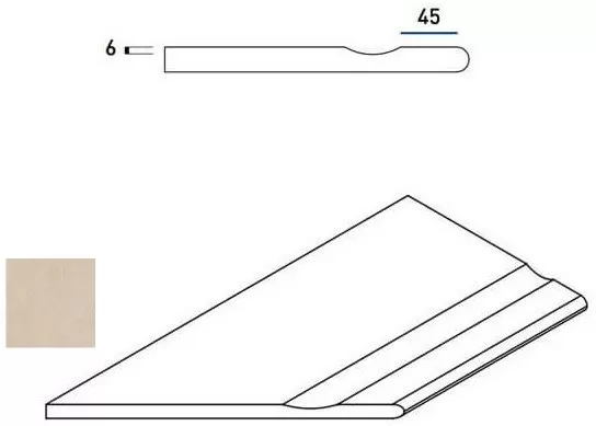 Керамогранит МАГНЕЗИО БОРТИК 30x60 С ВЫЕМКОЙ ЗАКРУГ 620090000398 30x60