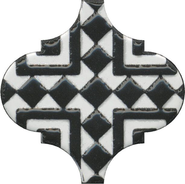 Керамическая плитка Декор Арабески глянцевый орнамент os\a25\65000 6,5x6,5