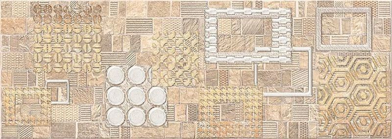 Керамическая плитка commesso beige geometria decor 25,1x70,9