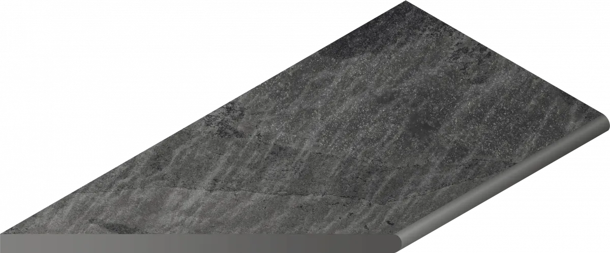 Бортик Италон Материя x2 Титанио закругленный левый 620090001208 черный 30x120