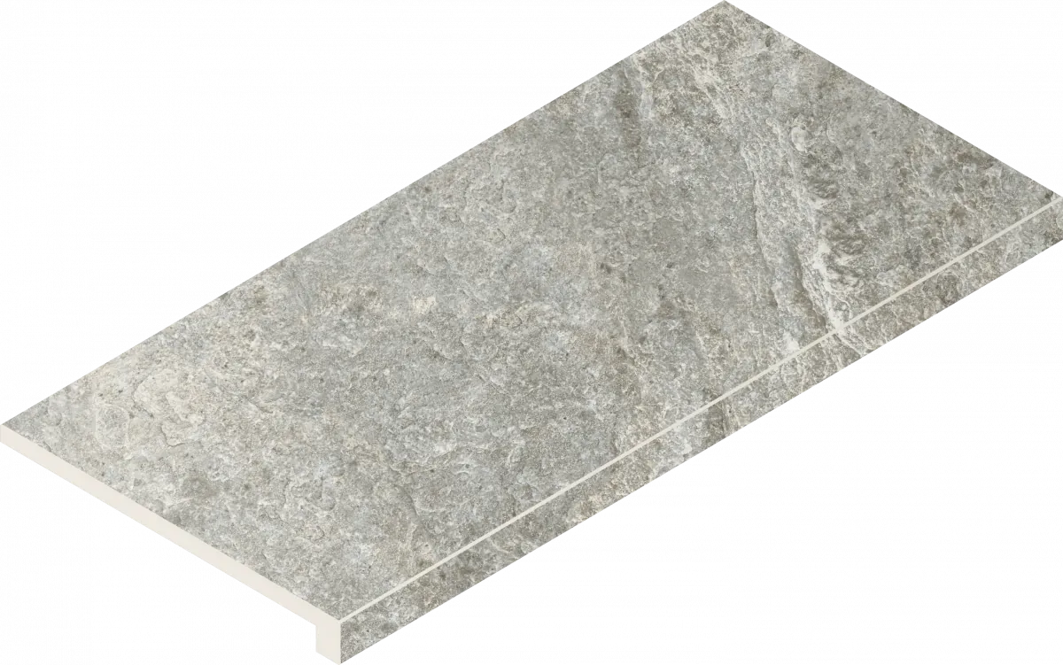 Ступени Италон Магма Сильвер угловая правая 620070002952 серый 33x60