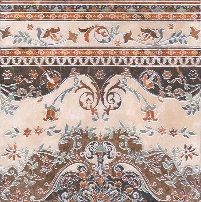 Фото Керама Марацци Декор Мраморный дворец ковёр лаппатированный 40,2x40,2 бежевый
