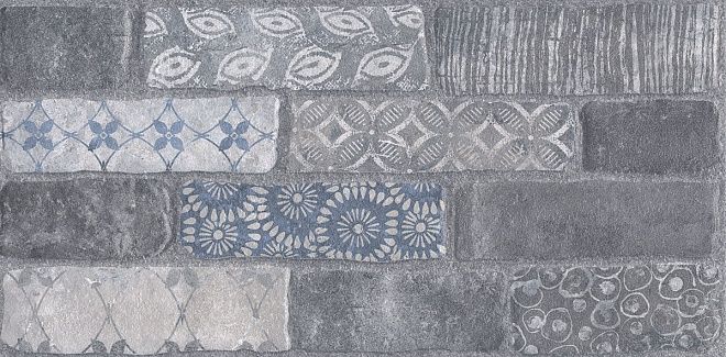 Керамогранит Кампалто серый декорированный обрезной 30x60