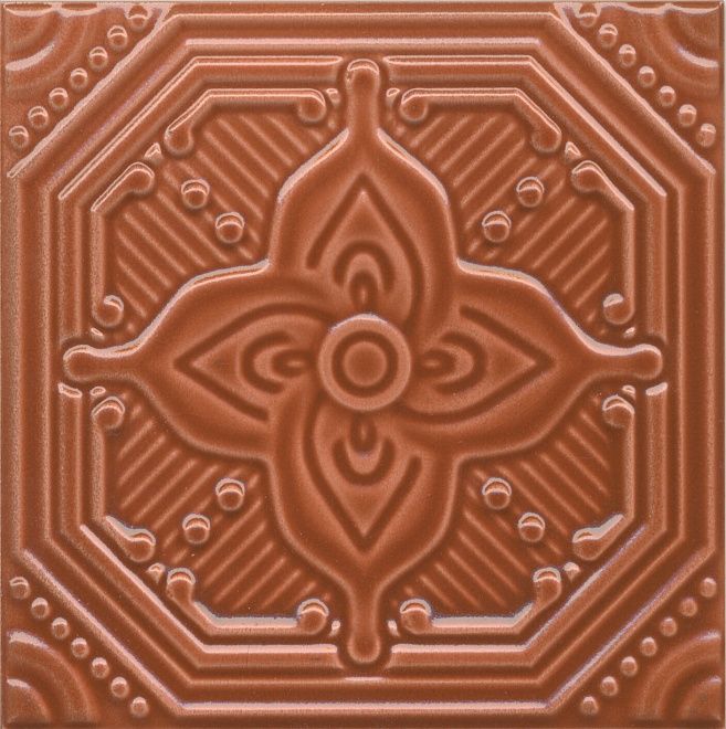 Керамическая плитка Декор Салинас оранжевый 15x15