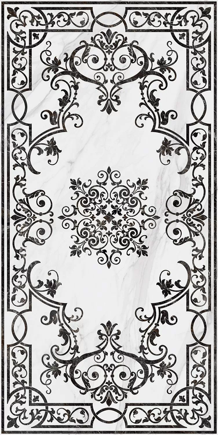 Керамическая плитка Декор kerama marazzi sg591722r Монте Тиберио белый декорированный лаппатированный обрезной 119.5x238.5