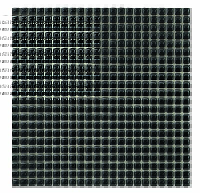 Мозаика black glass 30x30