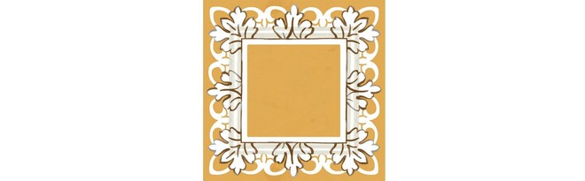 Керамическая плитка Декор Алмаш жёлтый 9,8x9,8