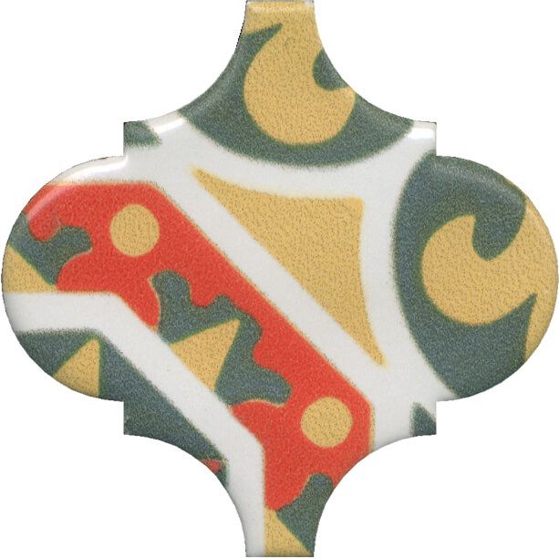 Керамическая плитка Декор Арабески Майолика орнамент os\a35\65000 6,5x6,5