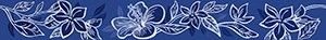 Керамическая плитка elissa blu fiore 1c 6,2x50,5