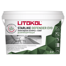 Антибактериальная затирка + клей Литокол STARLIKE DEFENDER EVO 2кг S.208 SABBIA