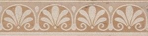 Керамическая плитка firenze wall border beige&brown glossy 7,5x30