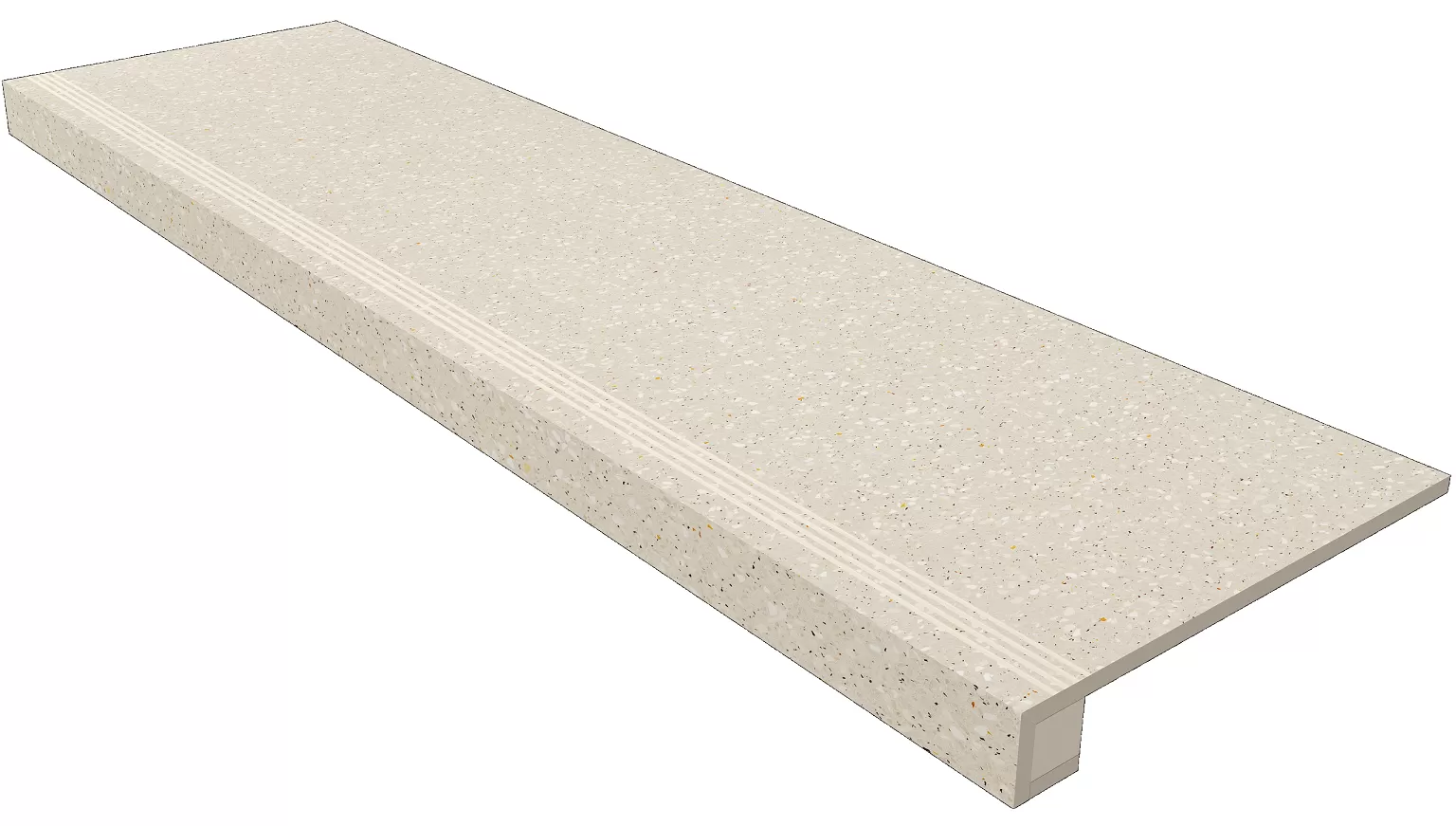 Ступени Комплект estima cm02 cosmos beige (Ступень 33x120 непол. прямоугол. бортик с насечками + Подступенок 14,5x120) 33x120