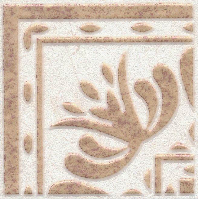 Керамическая плитка Вставка Лаурито орнамент 7,7x7,7