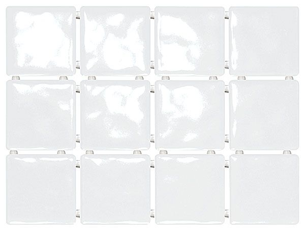 Керамическая плитка Бриз белый, полотно 30х40 из 12 частей 9,9х9,9 9,9x9,9