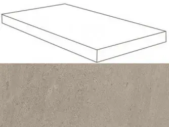 Ступени В. Сильвер Грей Угловая Левая 620070001136 33x60