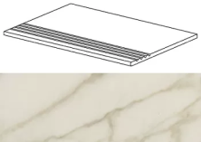 Ступени marvel royal calacatta gradino 30x60