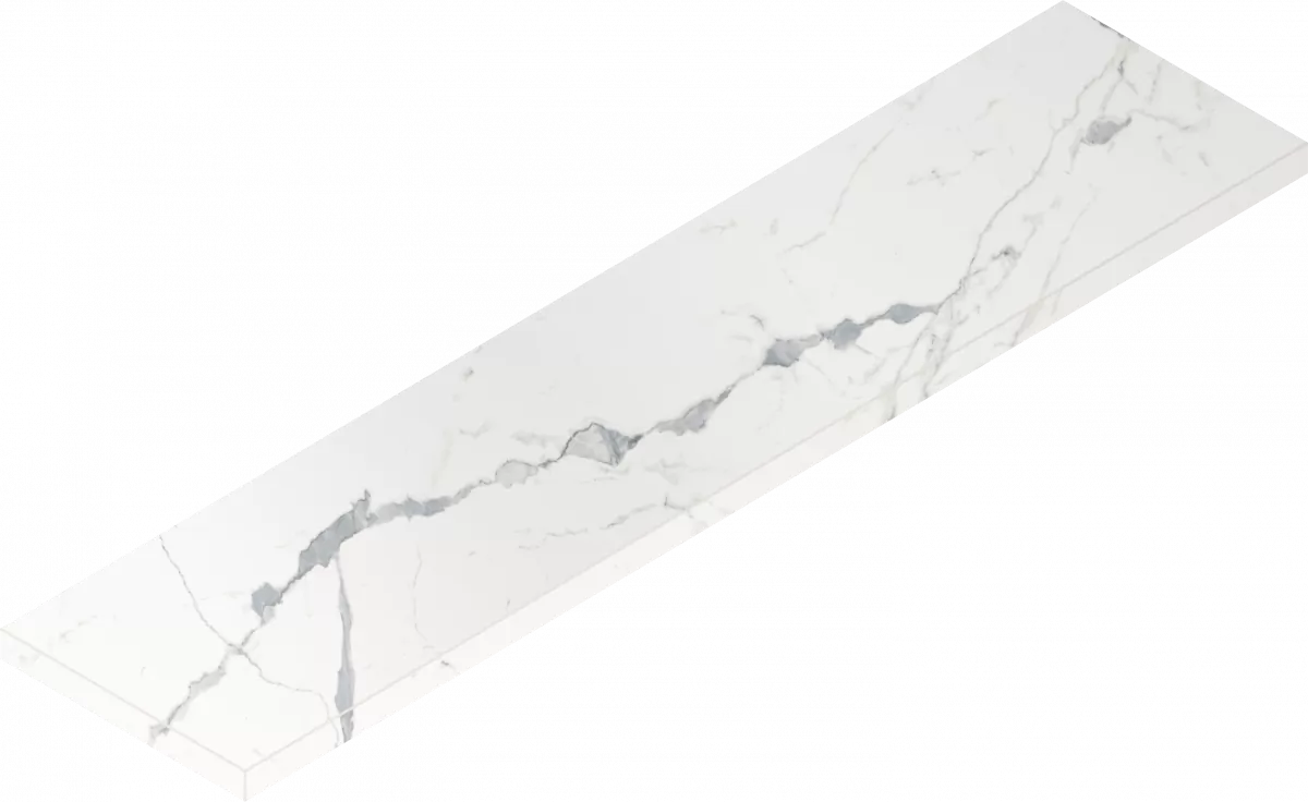 Ступени Италон Стелларис Статуарио Уайт угловая левая 620070002605 белый 33x120