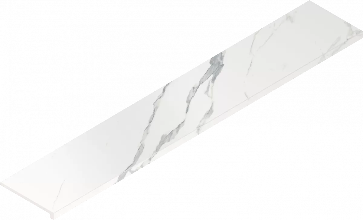 Ступени Италон Стелларис Статуарио Уайт угловая правая 620070002621 белый 33x160