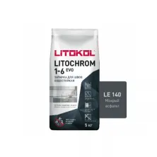 Цветная цементная затирка Литокол LITOCHROM 1-6 EVO 5кг LE.140 мокрый асфальт