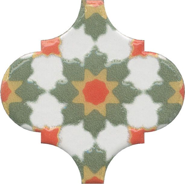 Керамическая плитка Декор Арабески Майолика орнамент os\a40\65000 6,5x6,5