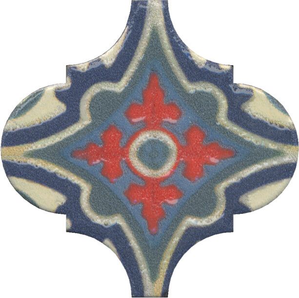 Керамическая плитка Декор Арабески Майолика орнамент os\a29\65000 6,5x6,5
