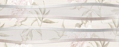 Керамическая плитка турин цветы светло-бежевый 20x50