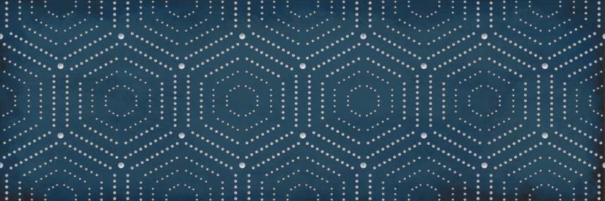 Керамическая плитка Парижанка декор геометрия синий 20x60