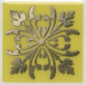 Керамическая плитка Вставка Клемансо оливковый 4,9x4,9