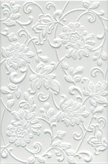 Керамическая плитка аджанта цветы белый 20x30