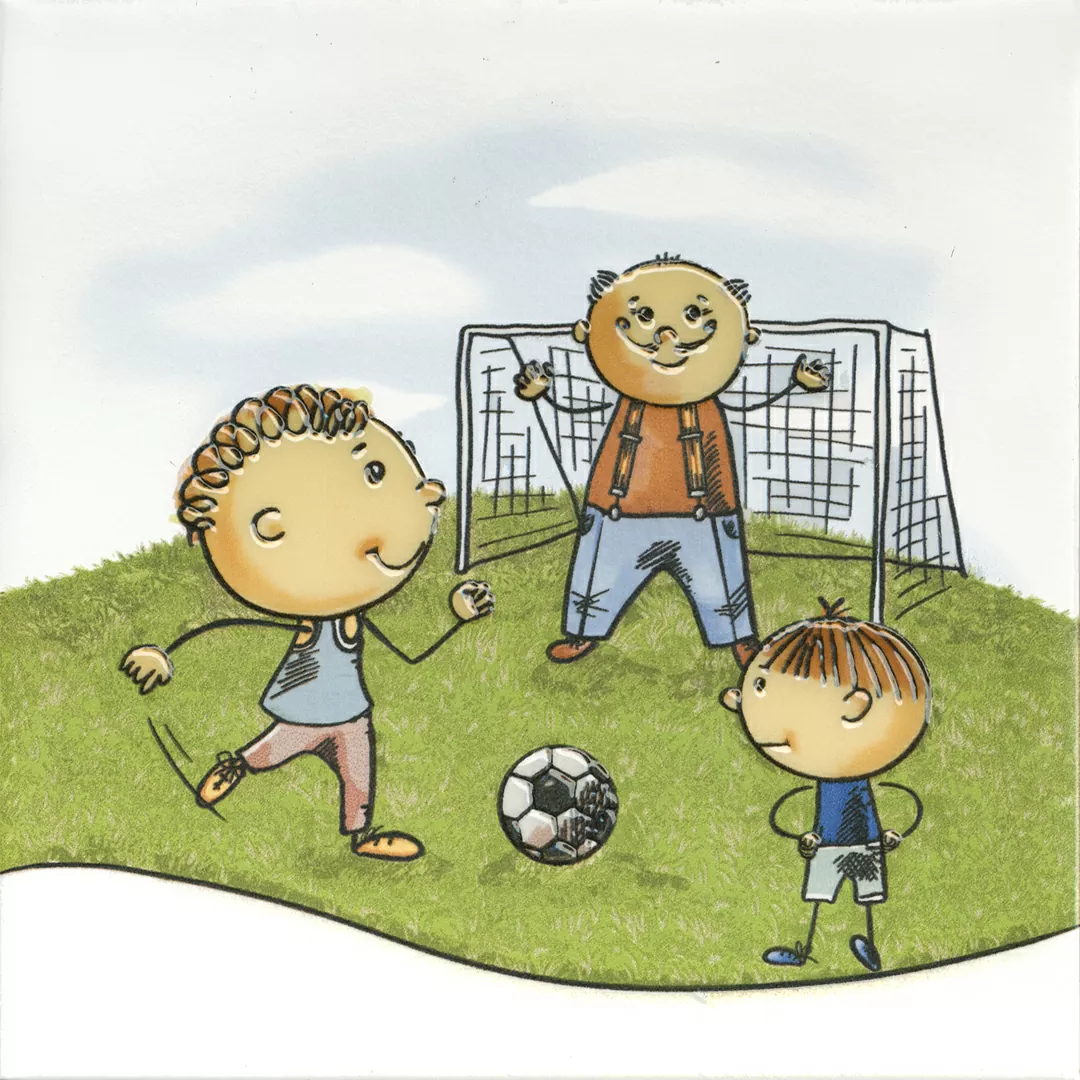 Керамическая плитка Декор kerama marazzi os\a253\5009 Веселые старты Футбол 20x20