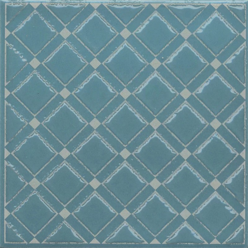 Керамическая плитка Декор kerama marazzi kmd3sta016gn Бахия 1 бирюзовый глянцевый 9.8x9.8