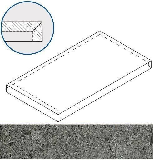 Ступени ГРЭЙ Х2 СТУП.33x60 УГЛ.ЛЕВ 33x60