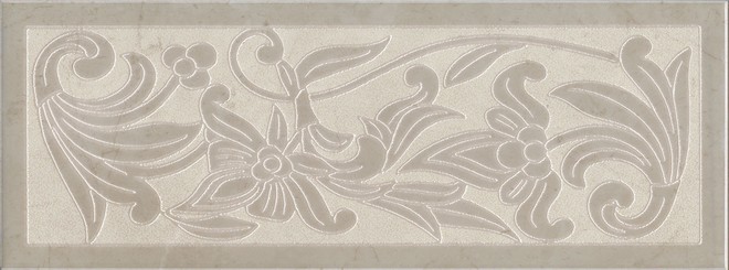 Керамическая плитка Декор Монсанту 4 бежевый светлый 15x40