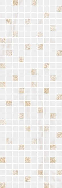 Керамическая плитка Декор Астория белый мозаичный 25x75