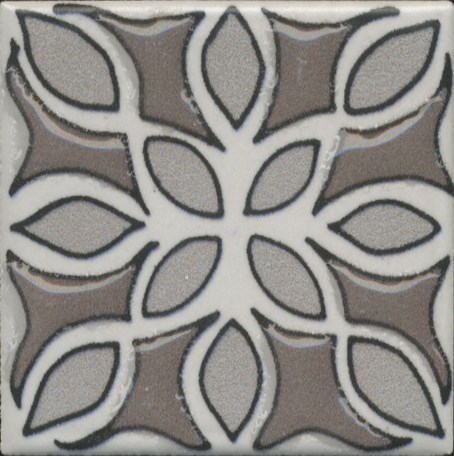Керамическая плитка вставка анвер 1 серый 4,85x4,85