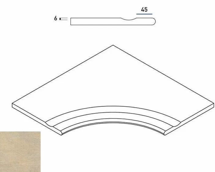 Керамогранит СЭНД БОРtИК 60x60 С ВЫЕМКОЙ УГЛ.ЗАКР.30 60x60