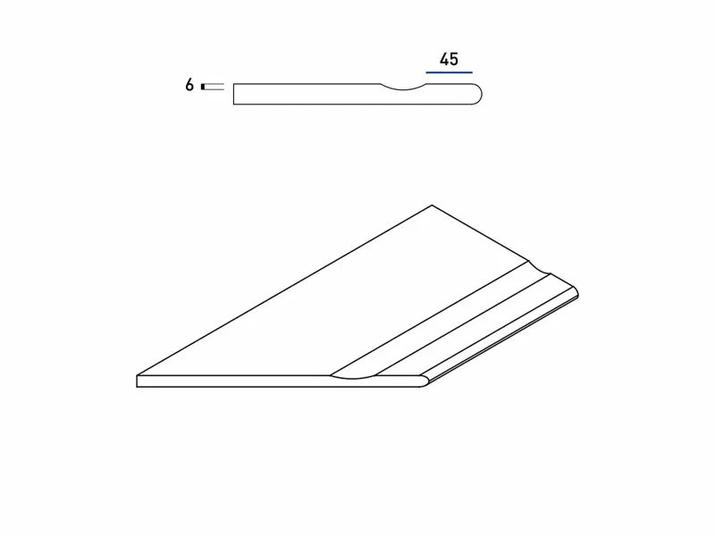 Бортик Италон Авангард x2 Сильвер с выемкой закругленный левый 620090001159 серый 30x120