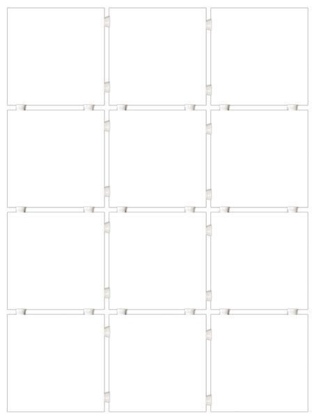 Керамическая плитка Конфетти белый блестящий, полотно 30х40 из 12 частей 9,9х9,9 9,9x9,9