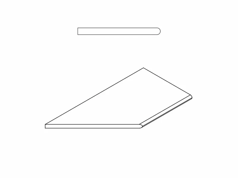 Бортик Италон Авангард x2 Блэк закругленный левый 620090001169 черный 30x120