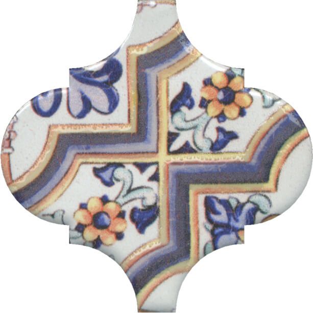 Керамическая плитка Декор Арабески Майолика орнамент op\a161\65000 6,5x6,5